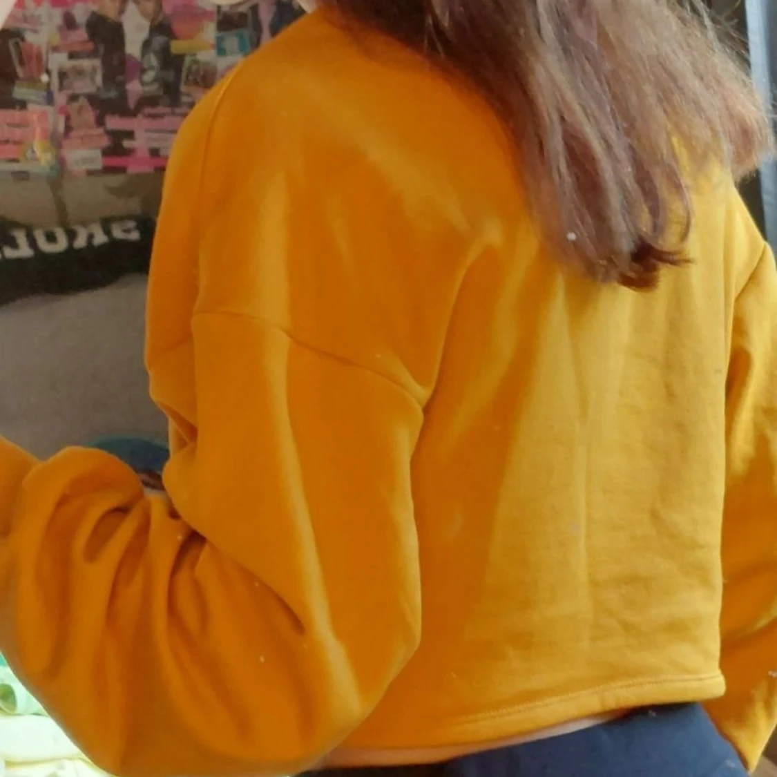 Orange tjock magtröja - 91