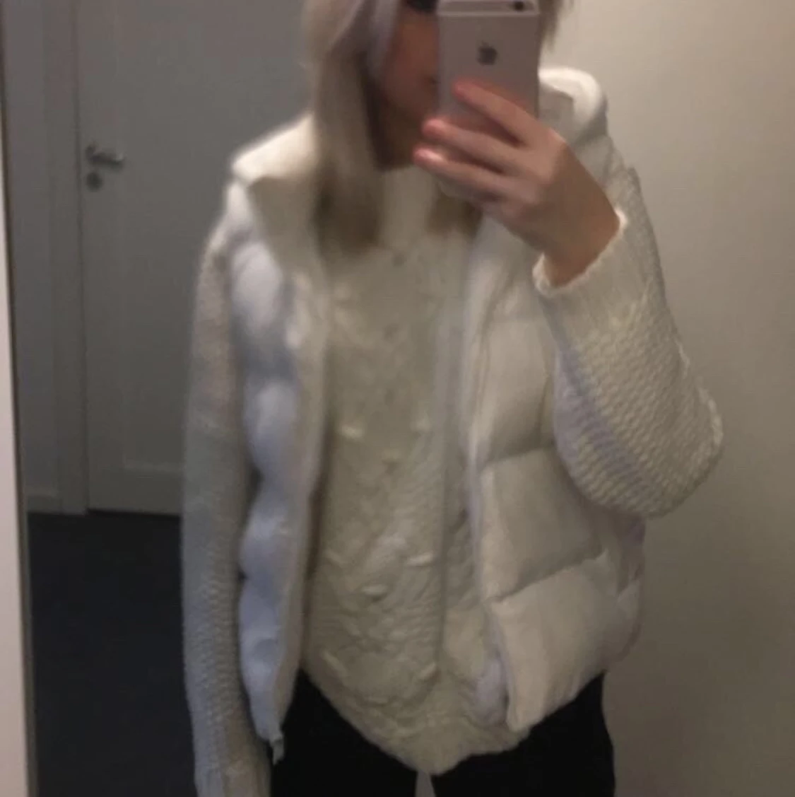 Vit puffer väst - 90