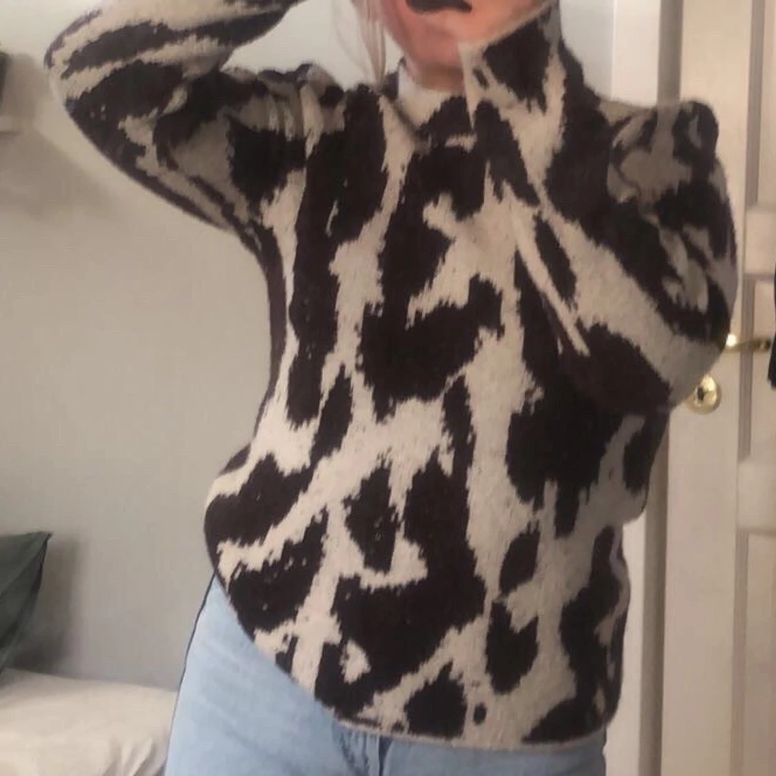 Stickad mönster tröja  - 91