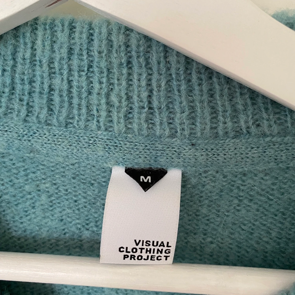 Blå stickad tröja från MQ - 91