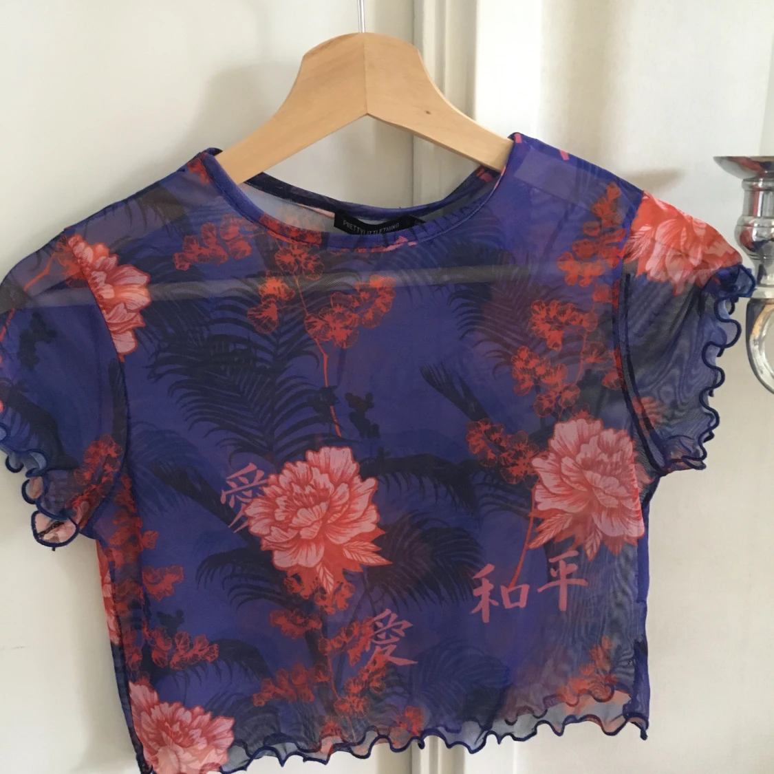 lila mesh top i orientalisk stil - 91