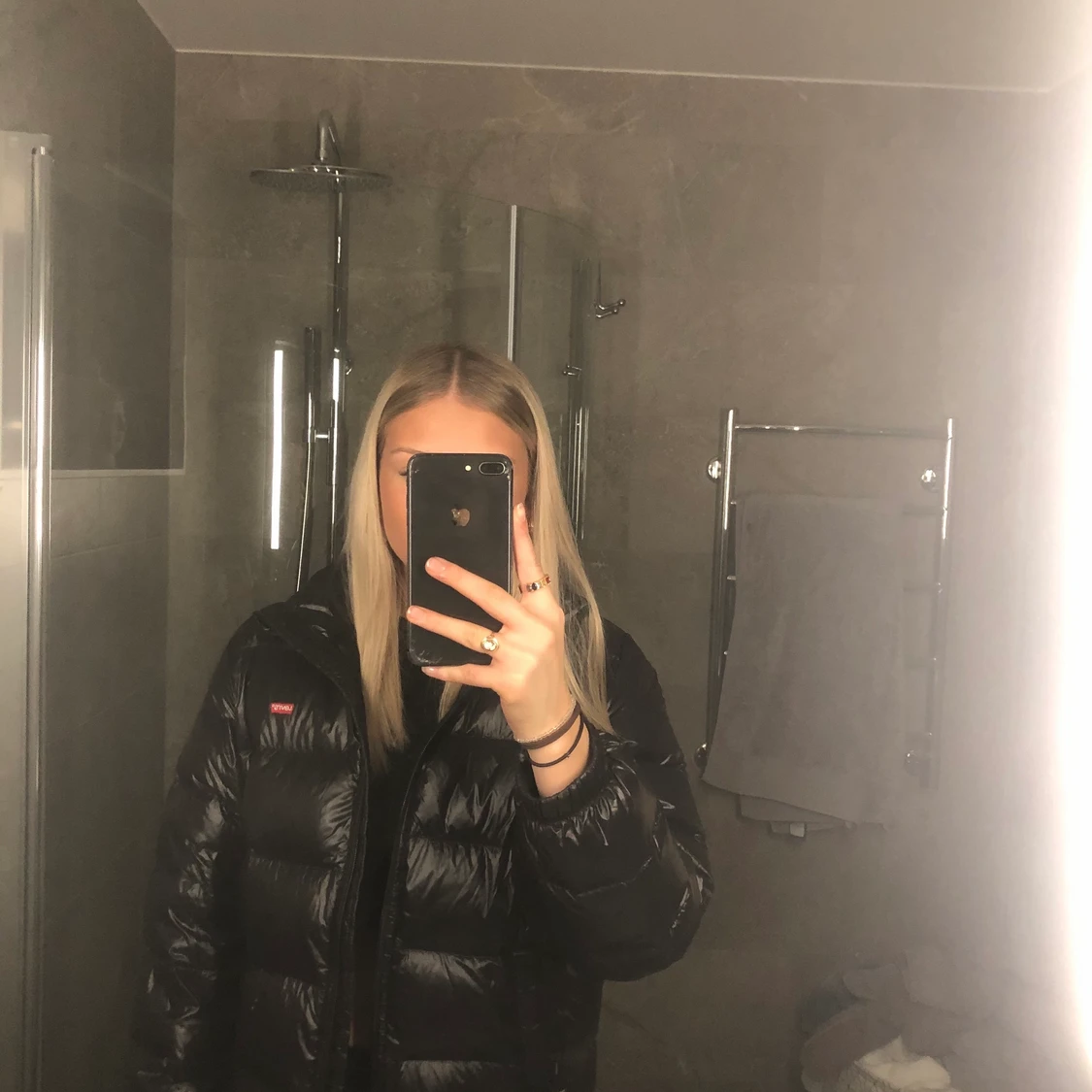 Glansig puffer jacket - 90