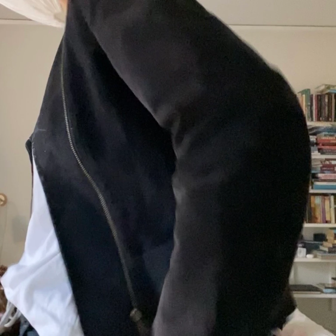 Mörkblå suede jacka  - 91