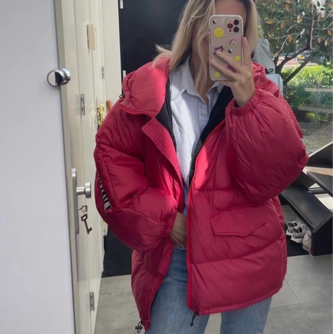Pink Zara puffer