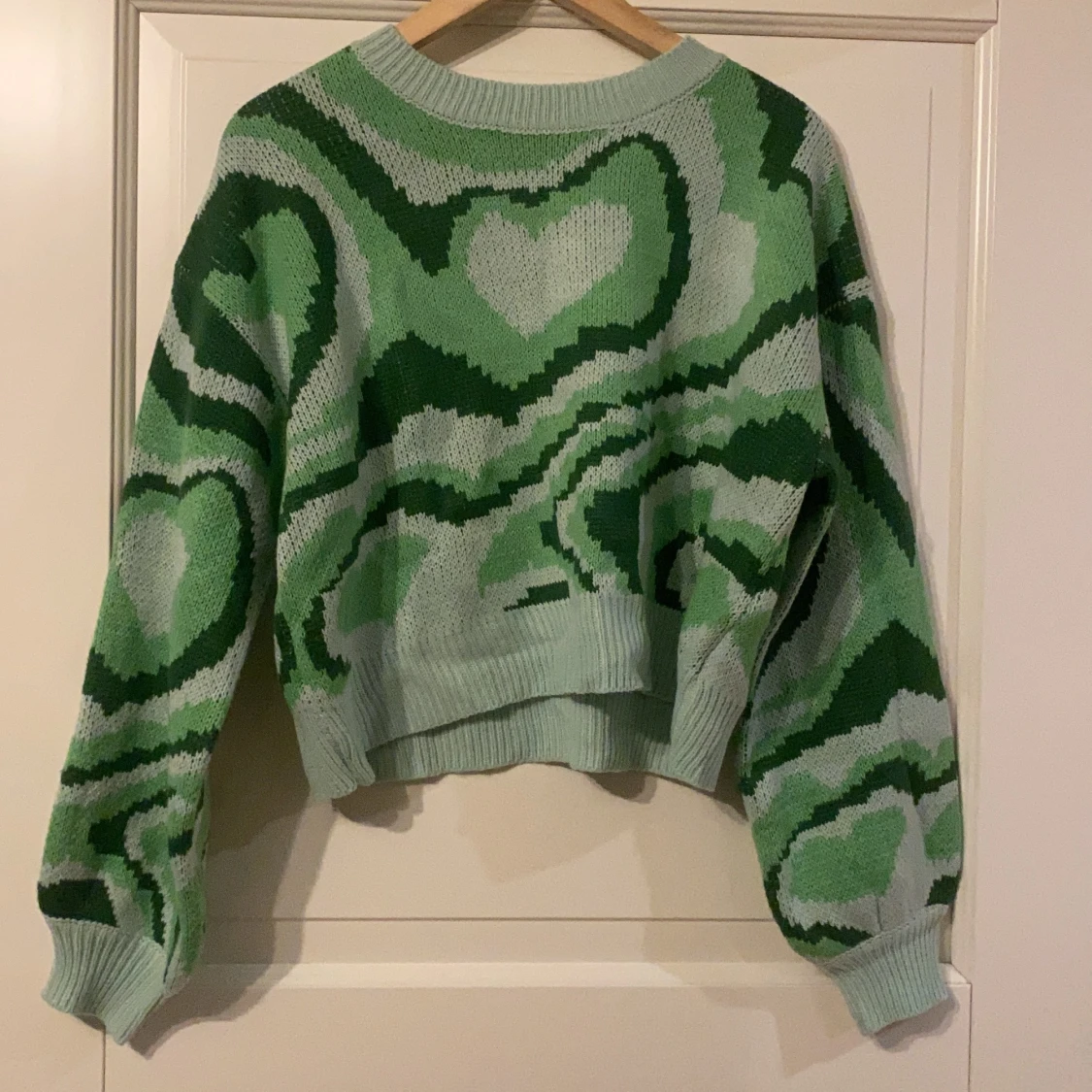 Grön stickad tröja - 91