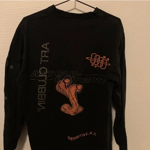 Sensitive Kids Club-tröja - Långärmad tröja från SKC, knappt använd så i bra skick🌷 helsvart framsida med tryck på baksidan. Herrmodell men passar som oversize på tjejer också. Frakt tillkommer ❤️‍🔥