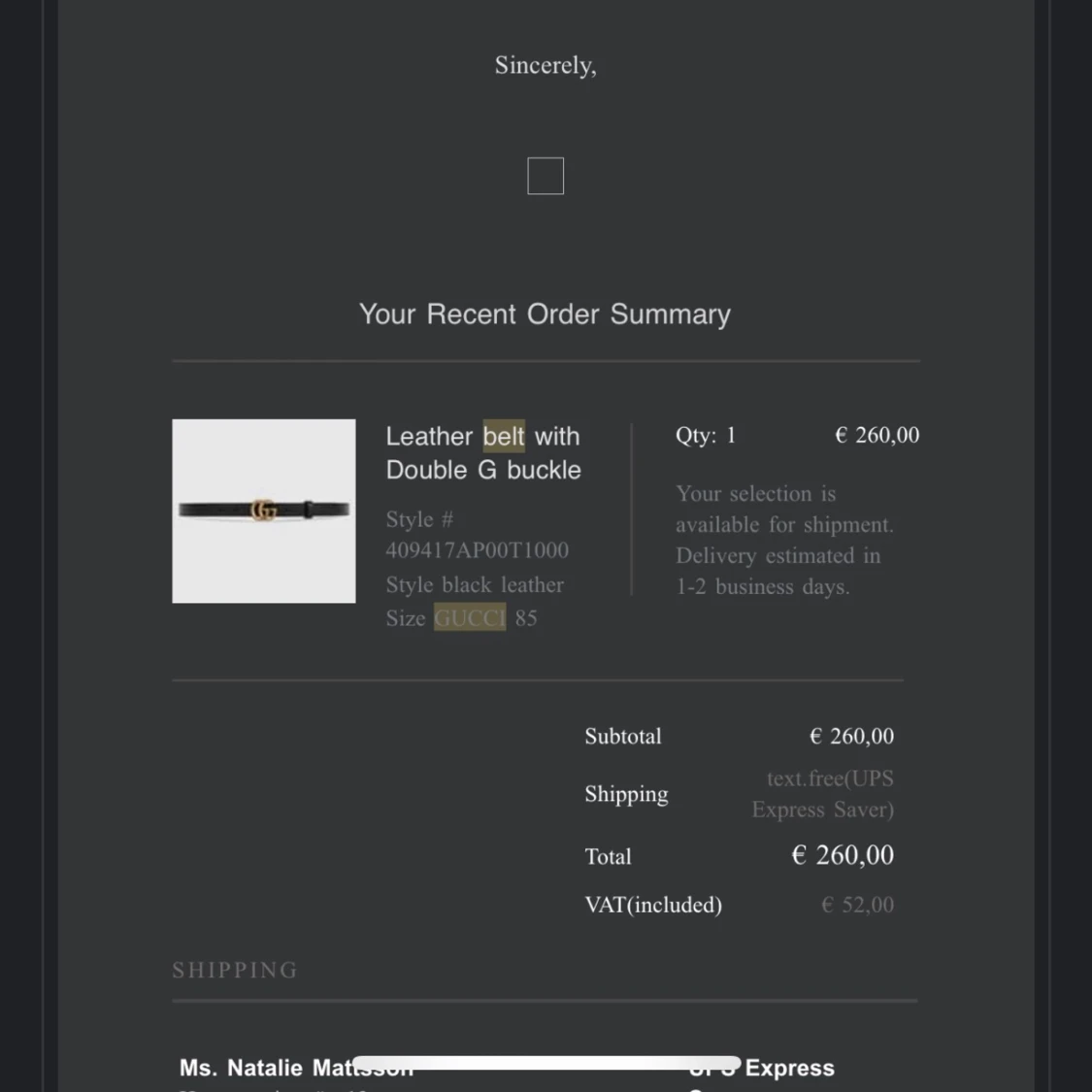 Äkta gucci skärp stl 85 - 91