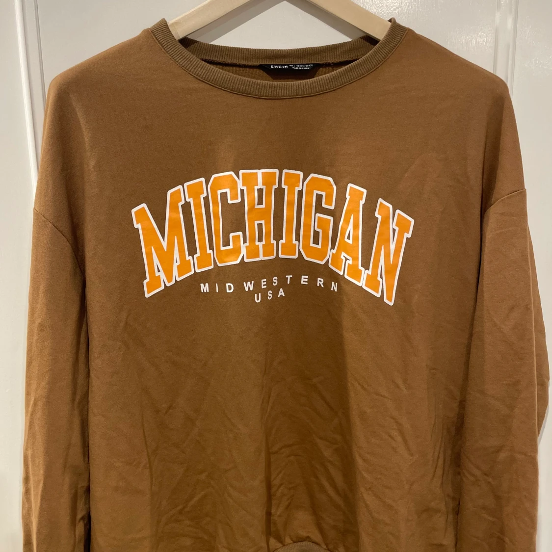 MICHIGAN sweatshirt i brun
