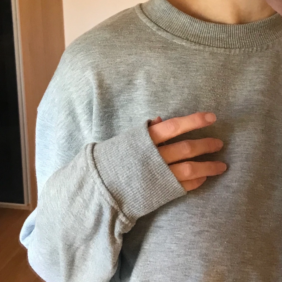 Grå collegetröja - 91