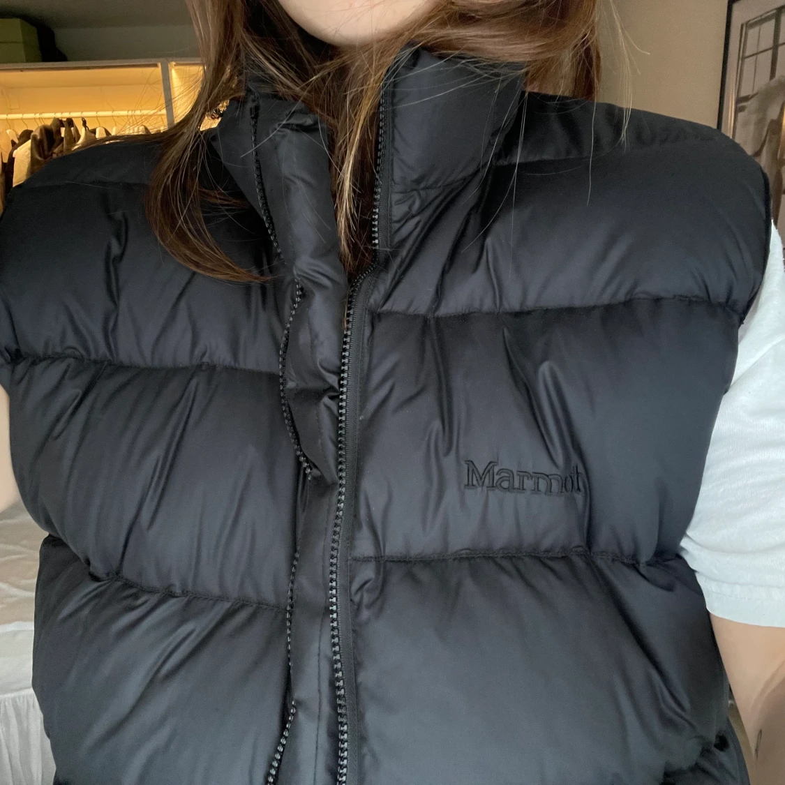 Svart dunväst från marmot  - 90