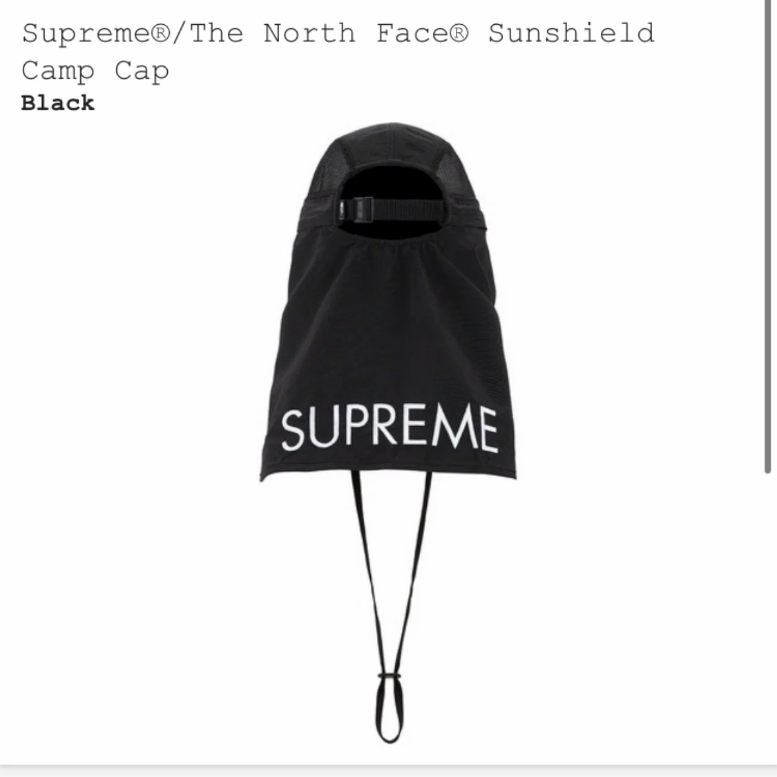 Supreme x TNF Sunshield camp cap - 90