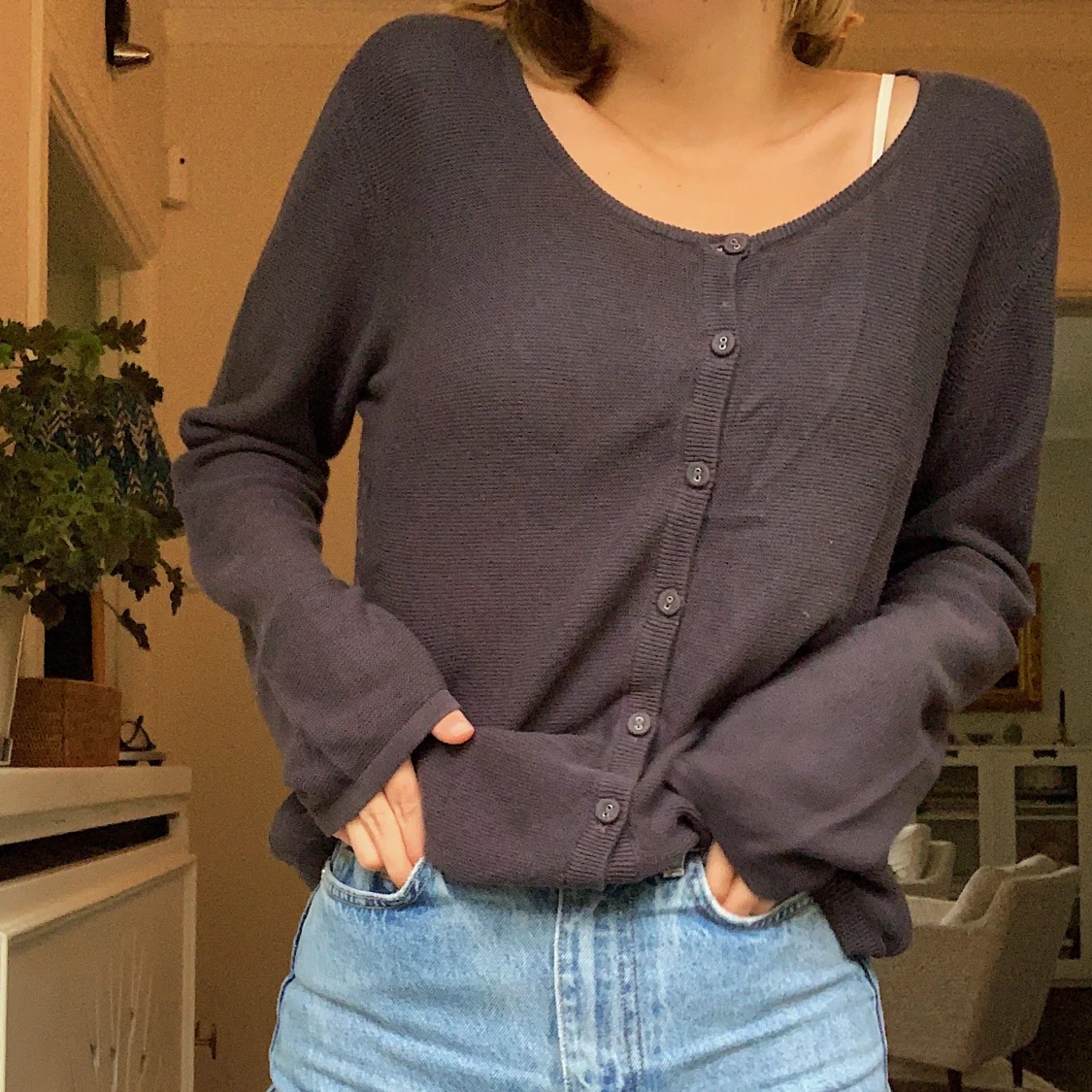 Söt kofta med spets i ryggen - 90