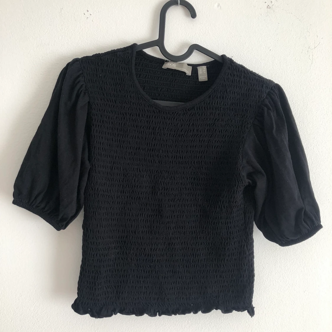 Svart smockadtopp i storlek 36🖤