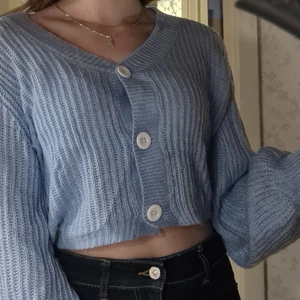 Shein - Jätte mysigt material, stickat, ljusblå, storlek S