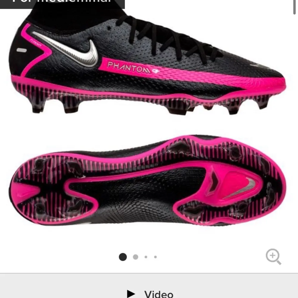 Nike Phantom GT Elite DF FG - Svart / Silver / Rosa | Nya Nikeskor i Fint skick, använda 2 träningar på konstgräs. STORLEK 42. NYPRIS 2899 kr. . Skor.