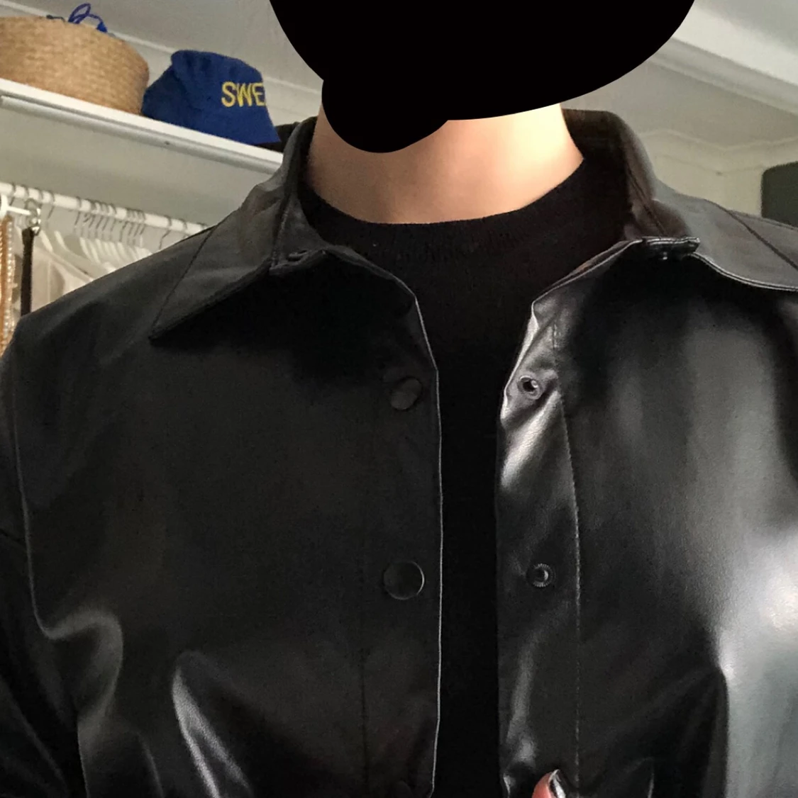 Läderimitation skjorta - 91