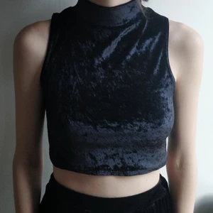 Sammetströja - Svart sammetsmagtröja