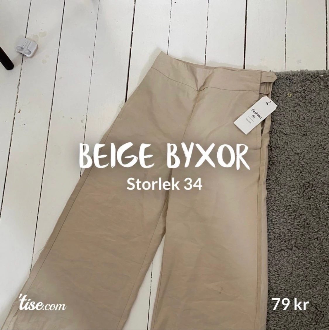 Beige Byxor