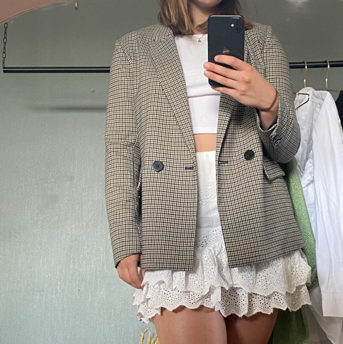 Rutig kavaj från BikBok 