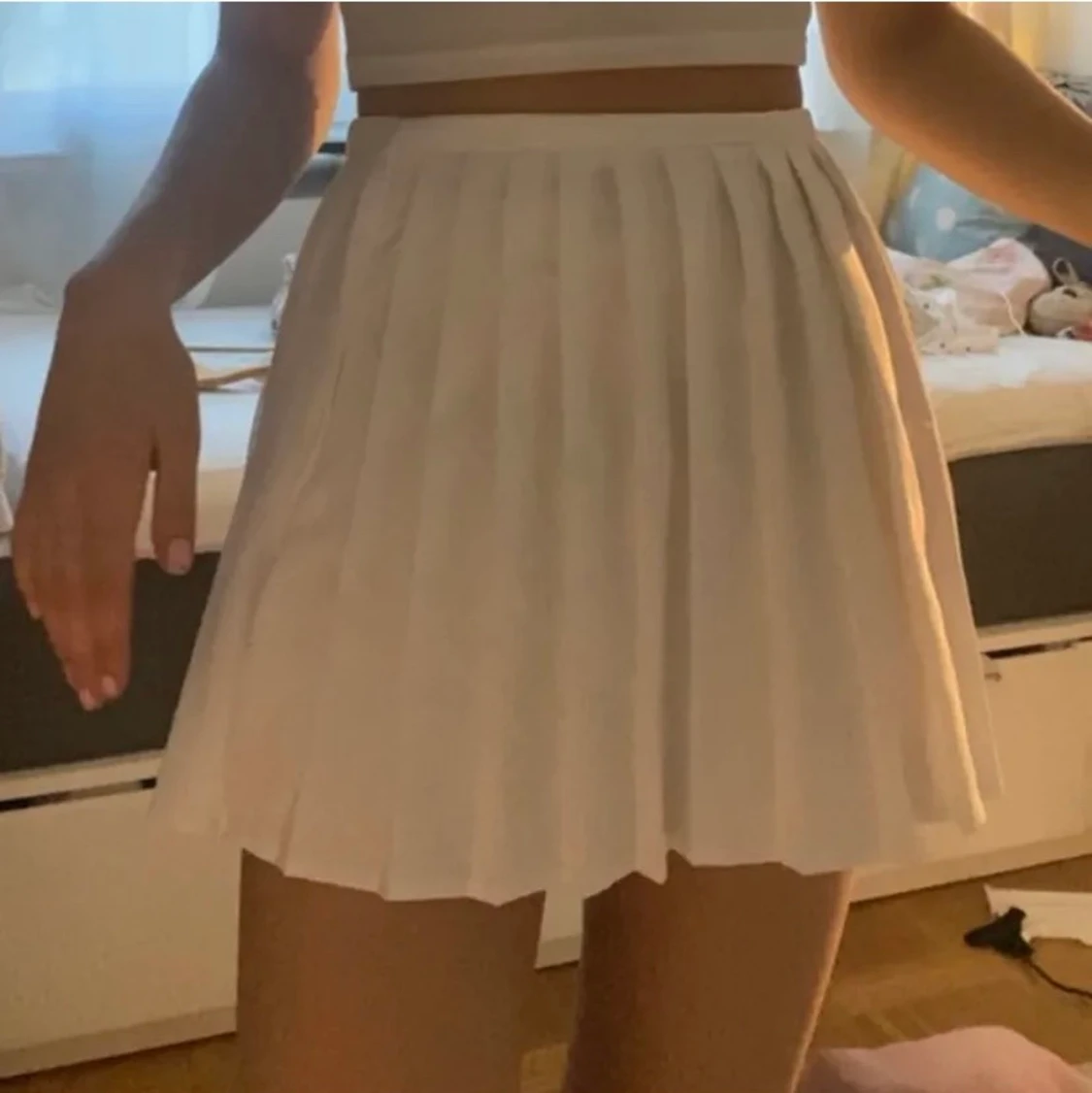 Vit tenniskjol xs - 90