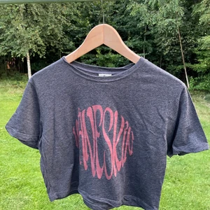 Måneskin tröja storlek M - Säljer official måneskin merch. En grå croppad tröja med rött tryck i storlek M. Aldrig använd, testad en gång. Utgångspris 300kr, frakt ingår ej. OBS det står att den kostar 400kr men går ej editera annonsen, den kostar 300kr.