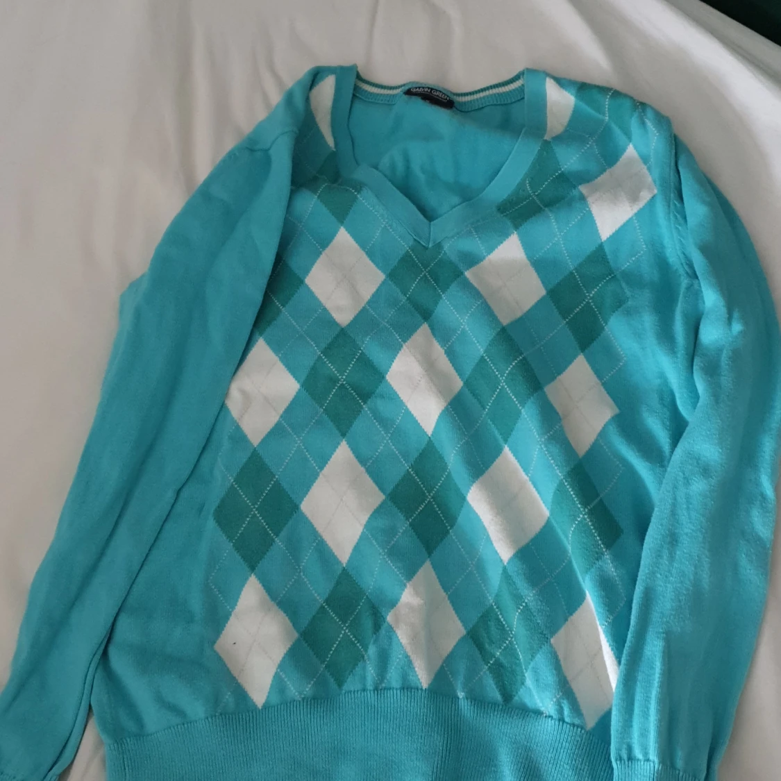 Rutig långärmad  - 90