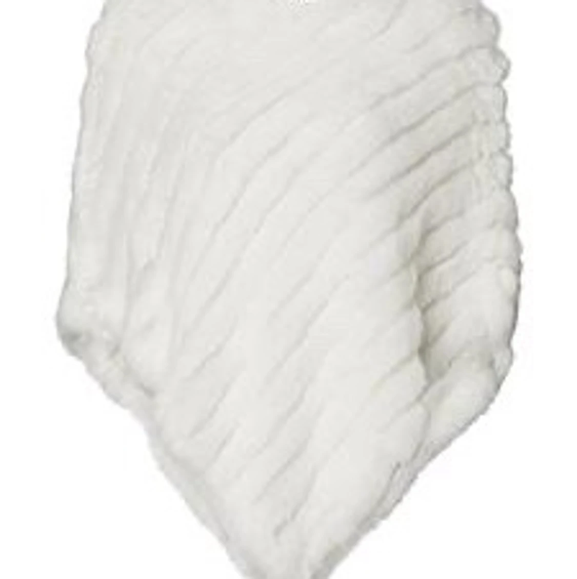 Vit päls poncho - 90