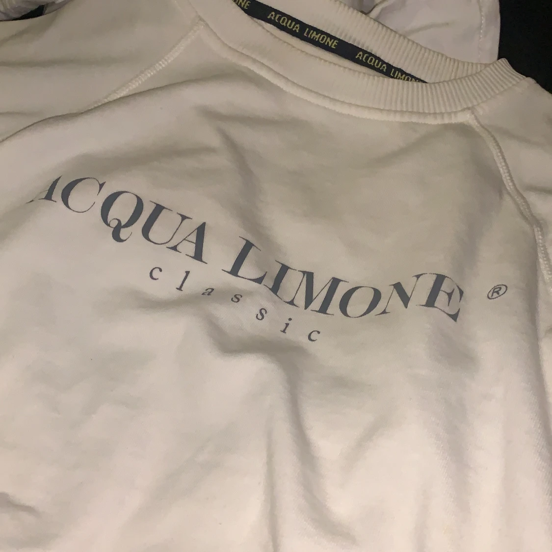 Vit acqua limone tröja i strl XS