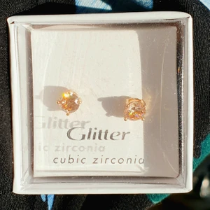 Glitter Örhängen i roséguld - 🌸FÖRST TILL KVARN🌸 Gulliga örhängen köpta på Glitter. Så fina & glittrar så mycket i ljuset. Spontanköp,HELT nya och oöppnade.🥰 Vill sälja ASAP! Pris: 30 kr + frakt💕 Kontakta mig om du är intresserad!🤗