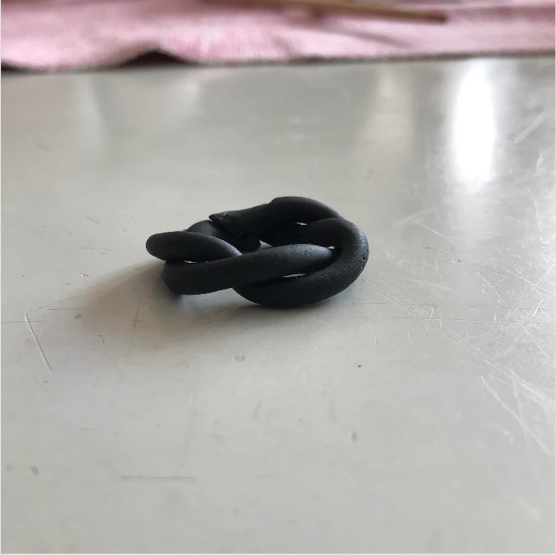  Finger Ring 2 flätad ring i lera.  - 90