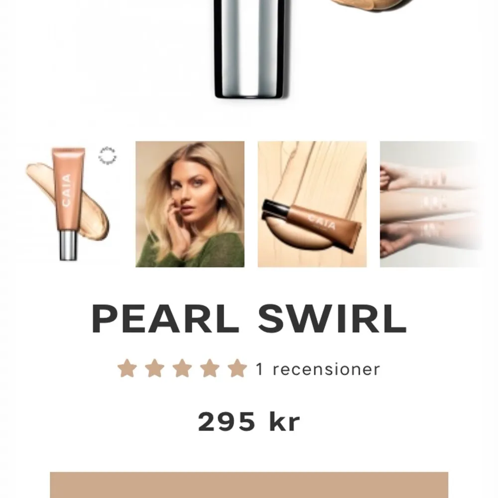Caia cosmetics oöppnade highlighter liquid 250 med frakt inräknat🌟 köp 2 för 450 pearl swirl /bud om fler är intresserade . Övrigt.
