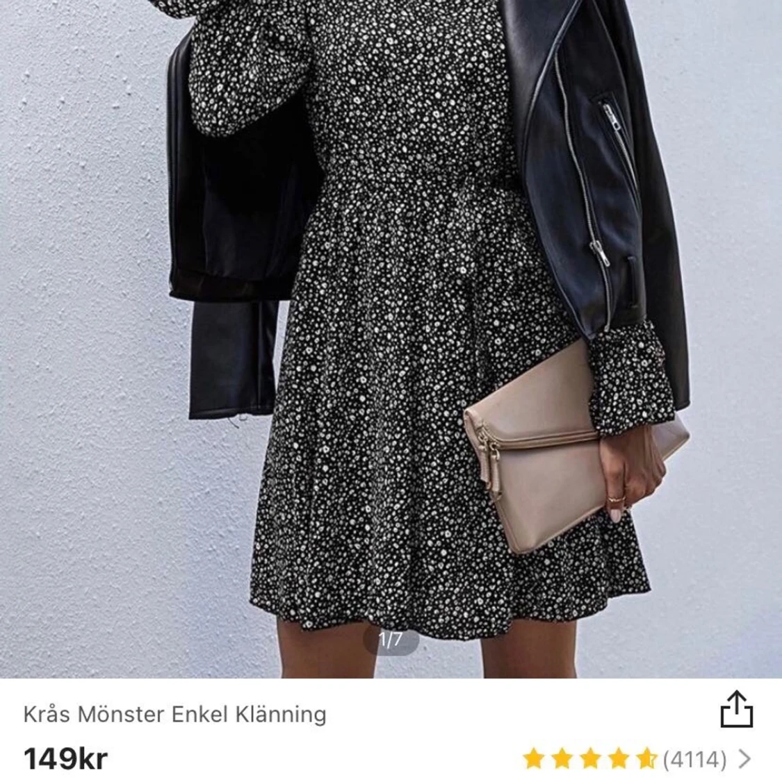 Shein blommig klänning