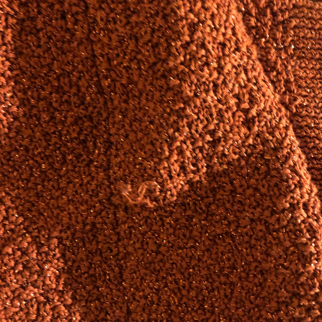 Rostbrun glittrig kofta - 90