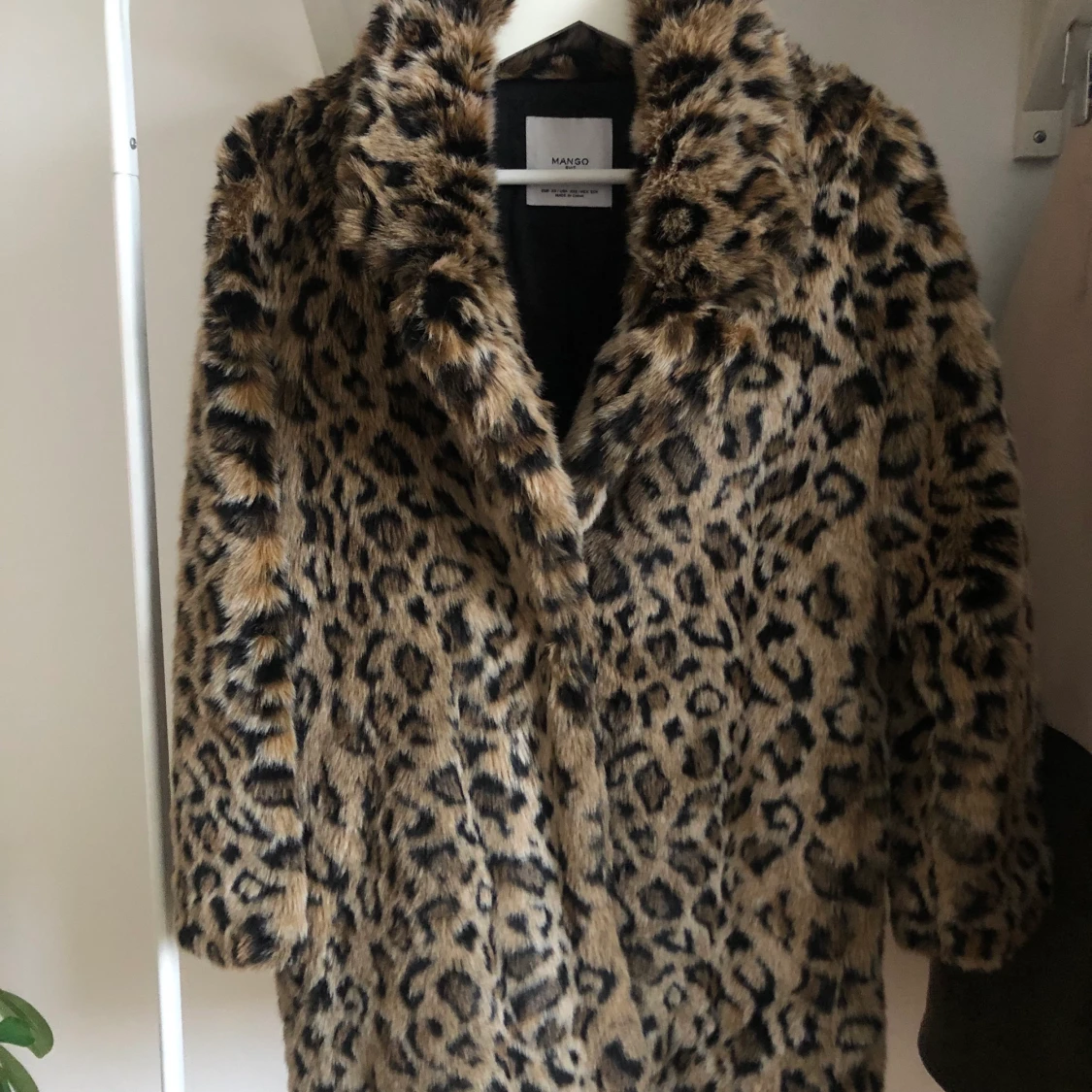 Leopardmönstrad pälsjacka - 90