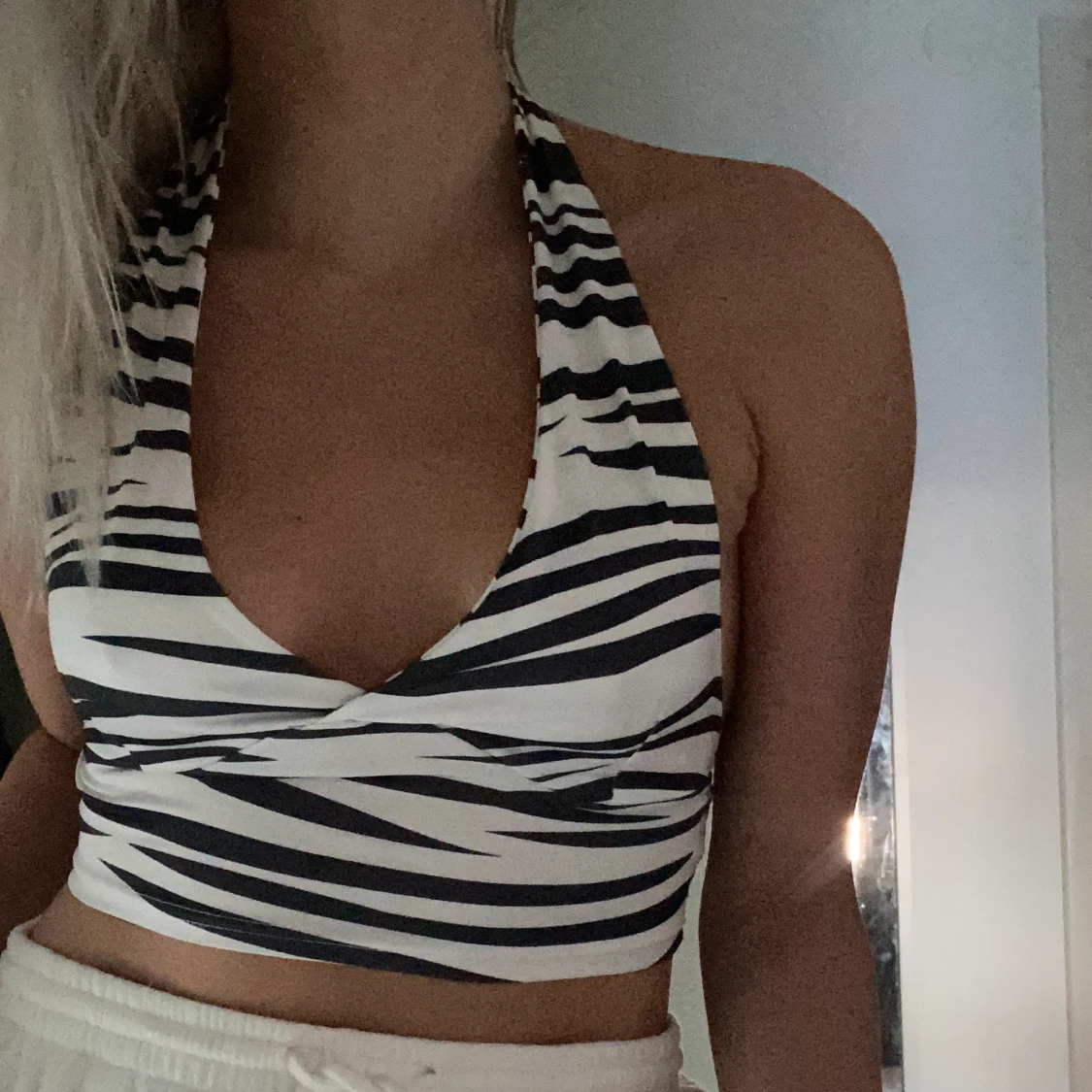 Fest topp i zebramönster