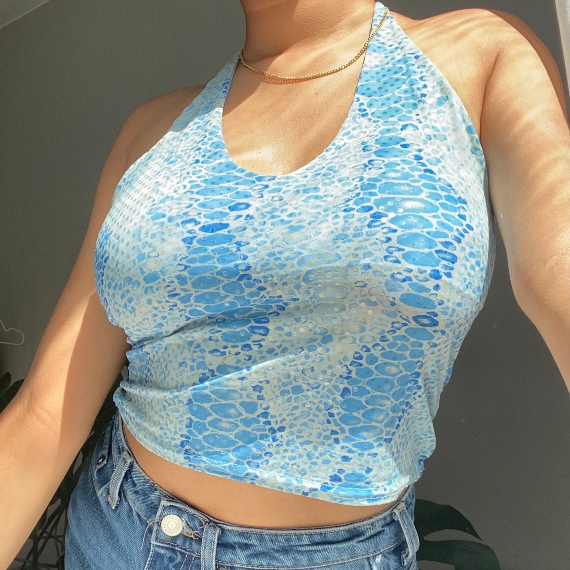 Snake halterneck top