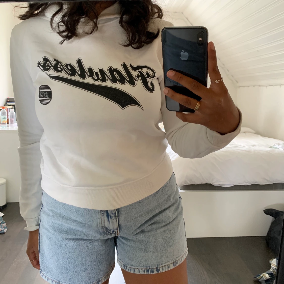 Hoodie med tryck - 90