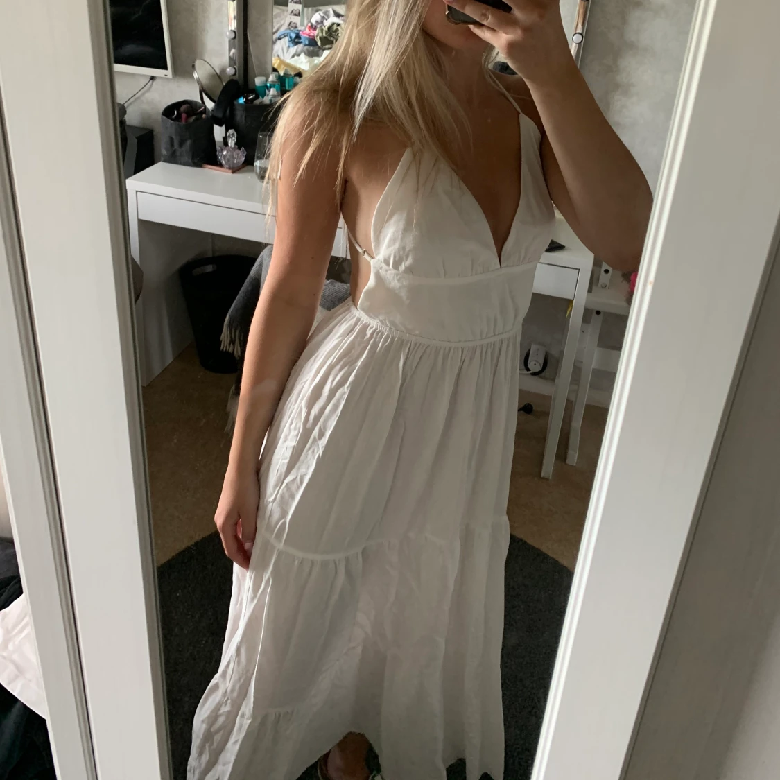 Vit långklänning - 90