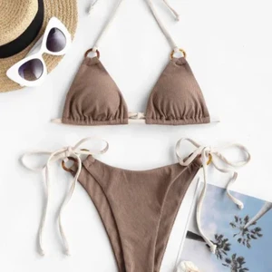 brun bikini från zaful - aldrig använd, jätte fin men passade ej🤎🤎