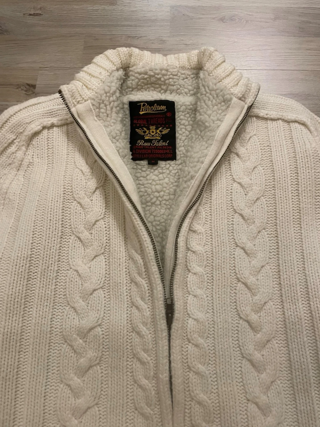 Fodrad stickad cardigan - 2