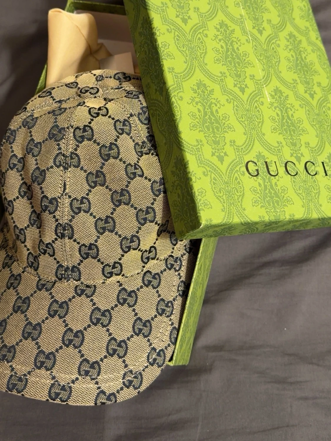 Gucci beige keps med GG-mönster - 6