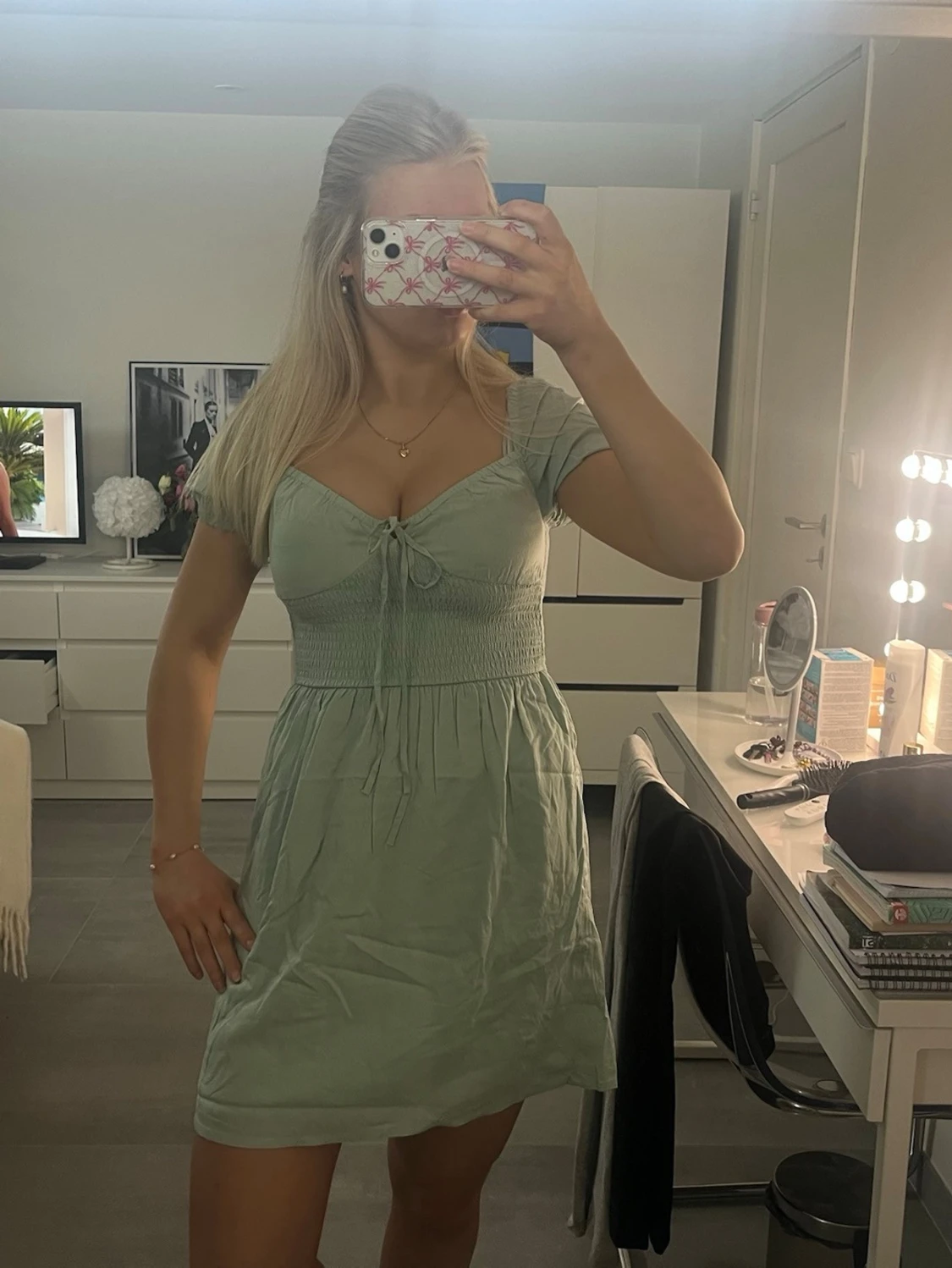 Mint grön klänning - 1