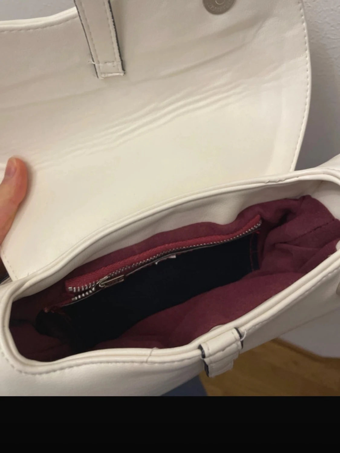 Vit Dior Saddle Bag i läder - 1