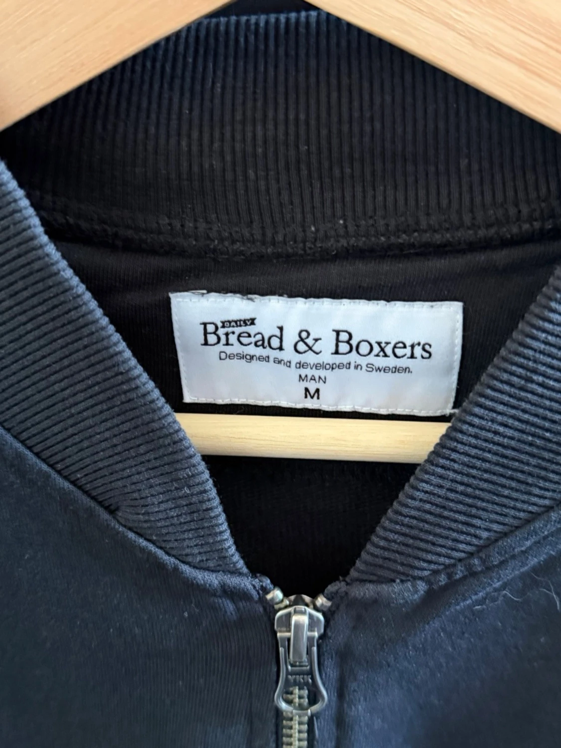 Svart zip tröja från Bread & Boxers - 2