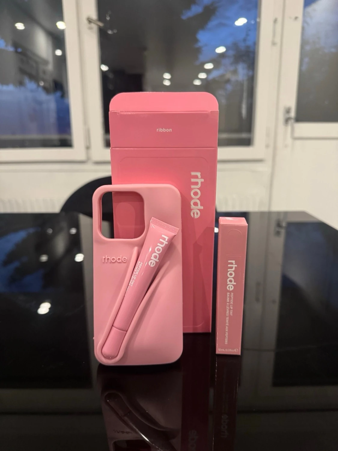 Rhode skal + lipgloss