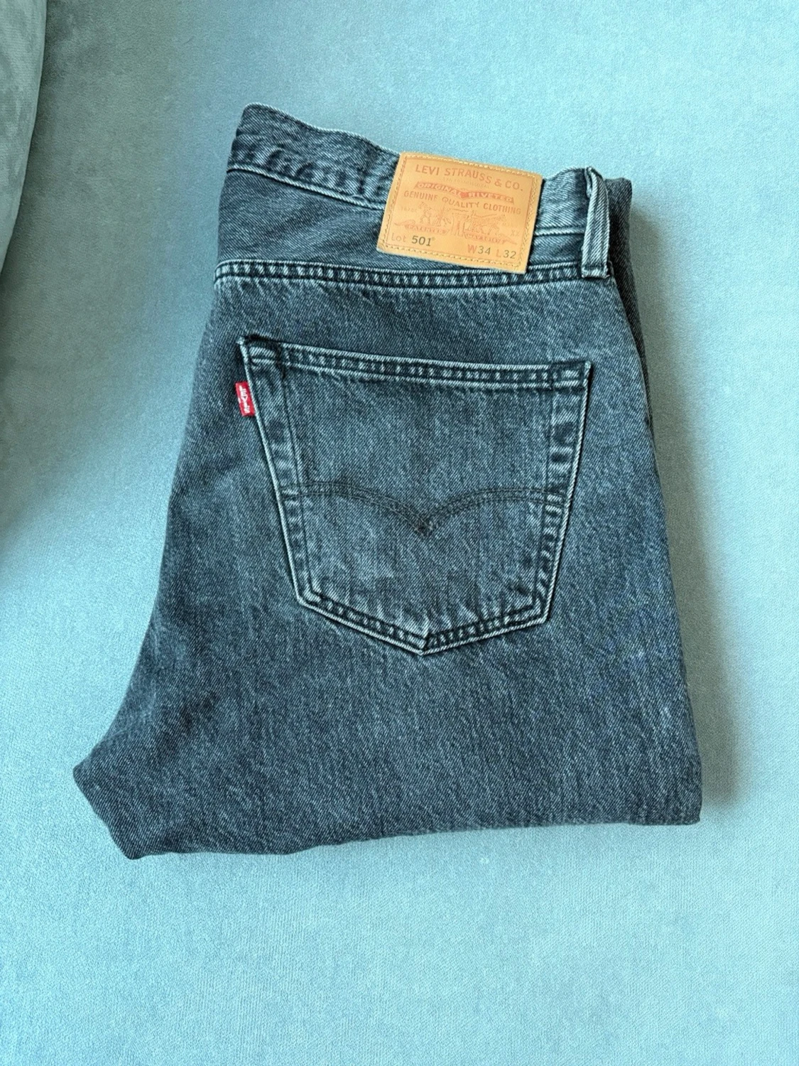 Grå Levi's 501 jeans  - 1
