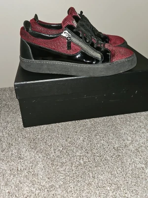 Limited edition guiseppe zanotti - Säljer limited edition 2022 guiseppe zanotti. Skorna är riktigt feta och bra för sommarn. Är i bra skick bara att yttre sulan har släppt lite på vänsterskorn. Går lätt att fixa lim eller hos skomakare och det är därför skorna är så billiga. Så skriv om du vill ha fetast skor i sommar.