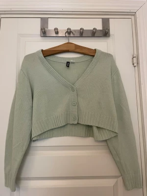 Ljusgrön kofta  - Säljer denna kofta från H&M. Lite nopprig, men i övrigt fint skick.