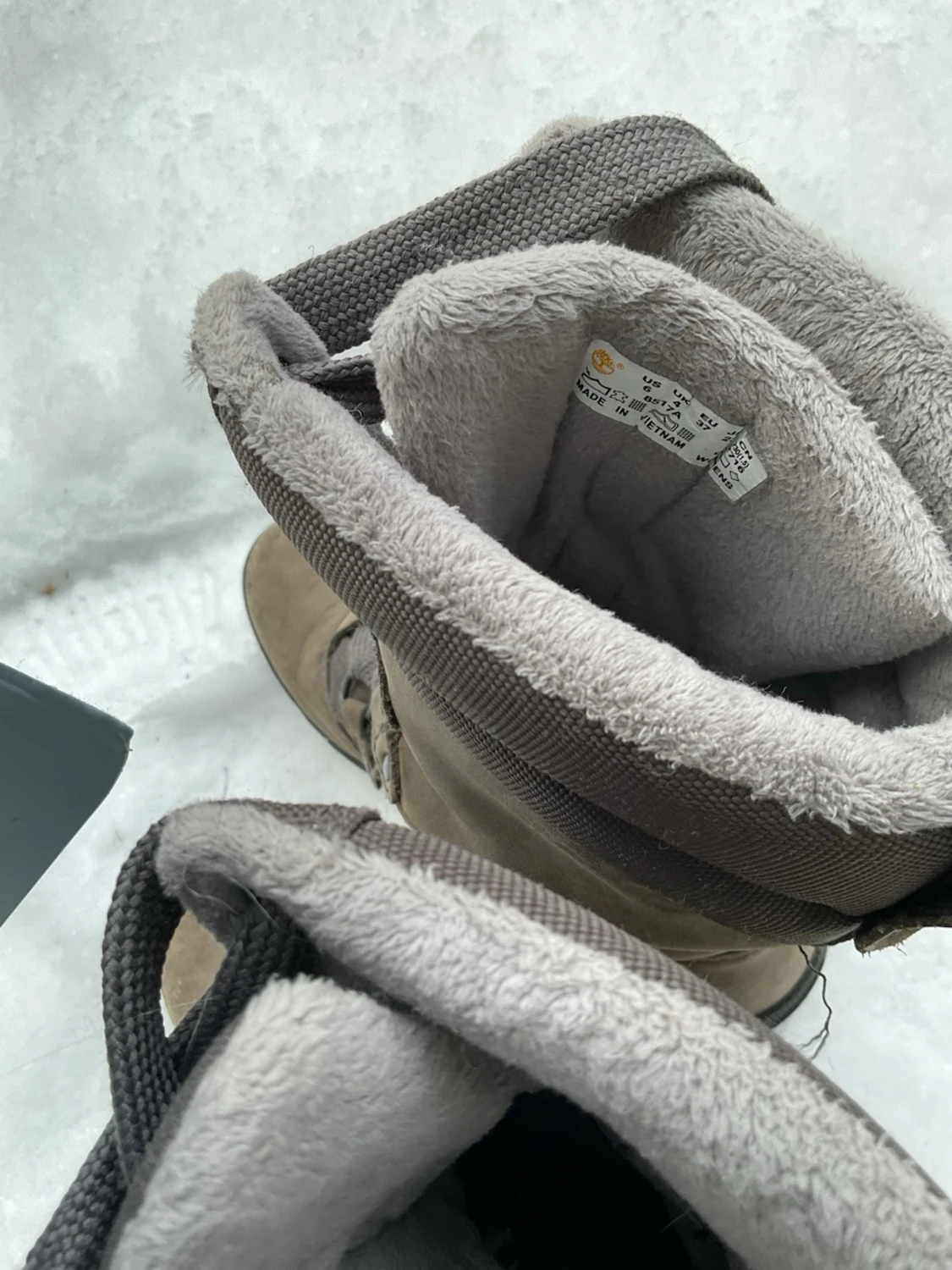 Timberland Grå fodrade vinterkängor med snörning - 1