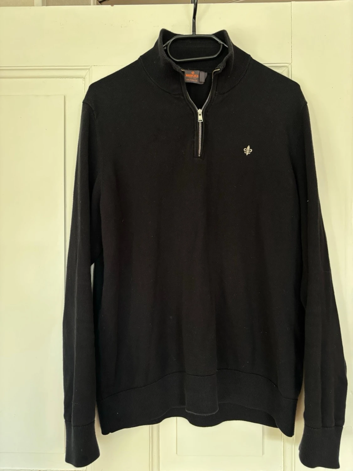 Svart halvzip-tröja från Morris